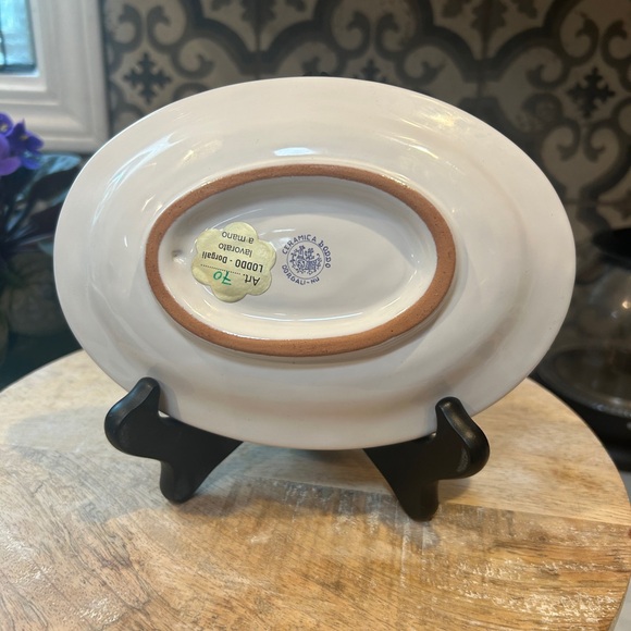 RARE FIND-SARDINIAN CERAMIC DISH- MADE BY LODDO IN DORGALI-NU STAMPED & NUMBERED - Picture 5 of 7